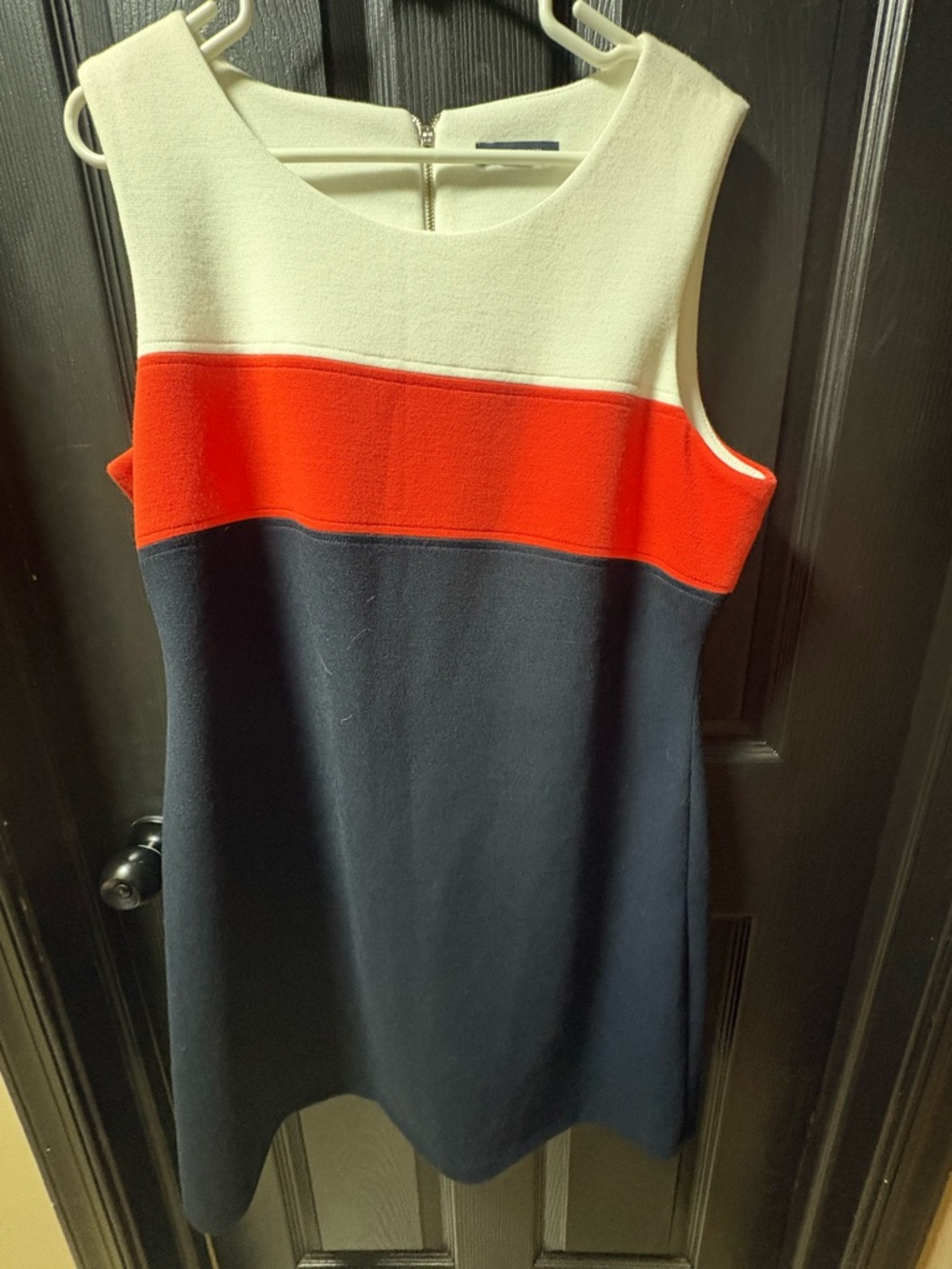 Tommy Hilfiger Sleeveless Color-Block Dress in Cream, Red & Navy